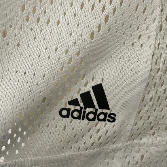 Adidas White Mesh Sleeveless Top with Triple Stripe Back (1049) - Picture 9 of 12